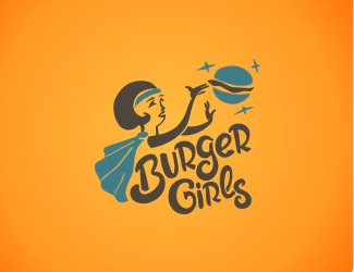 Projekt graficzny logo dla firmy online Burger Girls